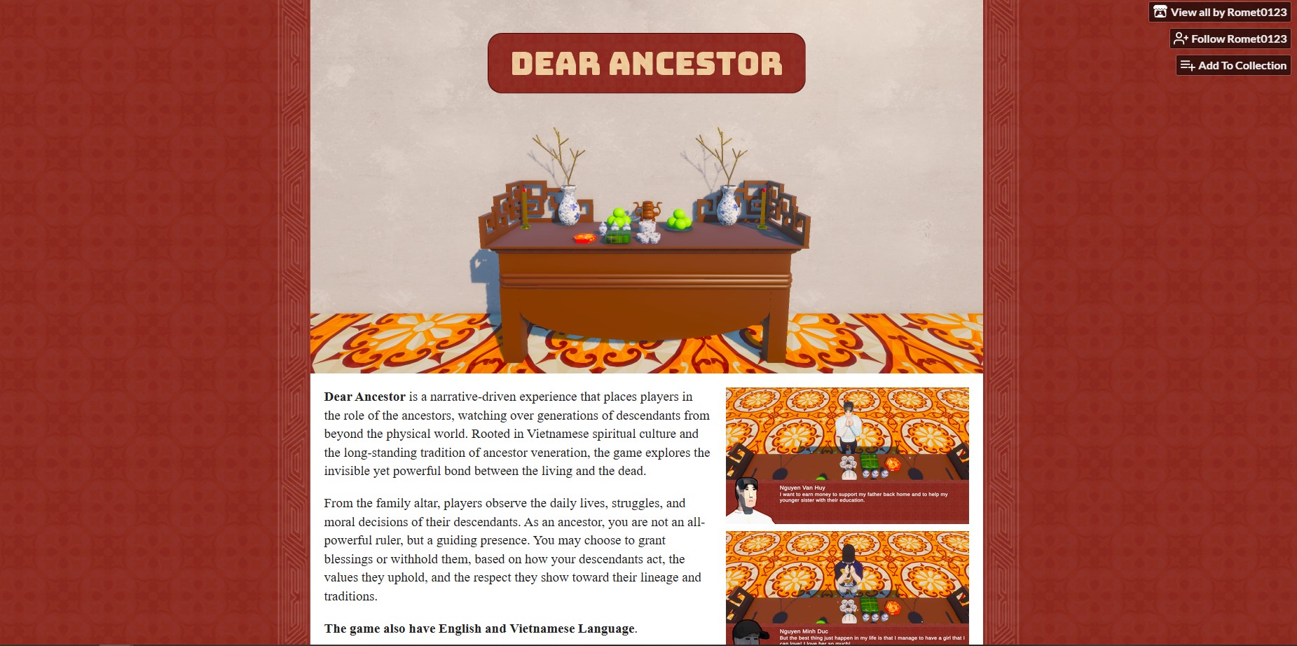 Dear Ancestor