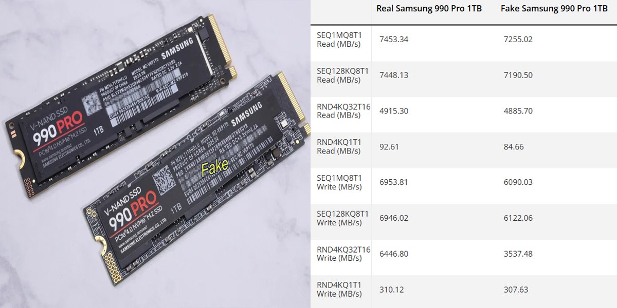 ssd samsung fake