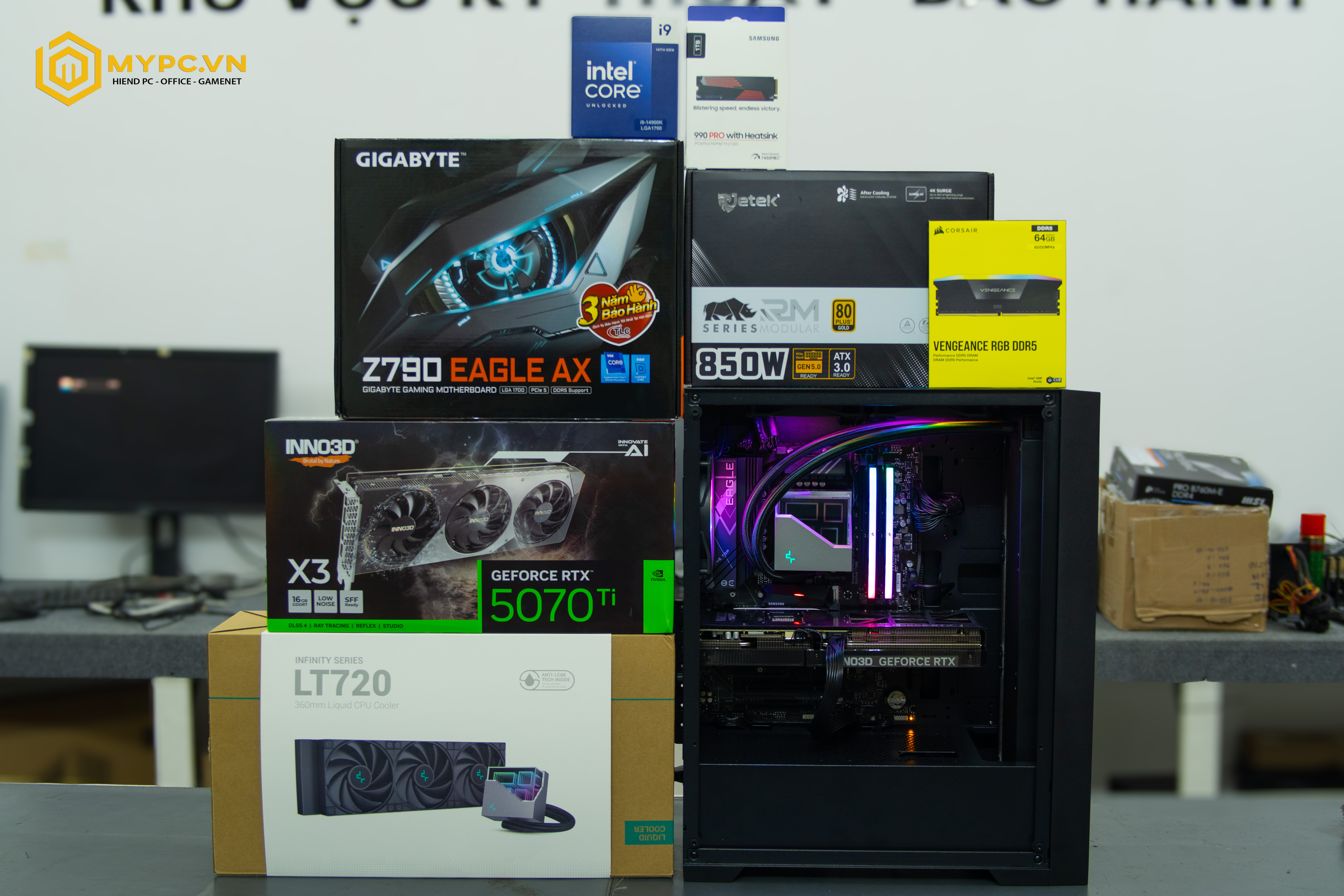 Hình ảnh PC Workstation được lắp đặt tại MyPC
