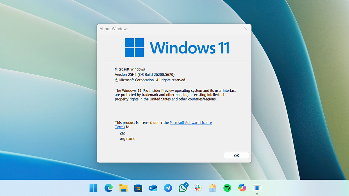 windows 25h2 hình ảnh
