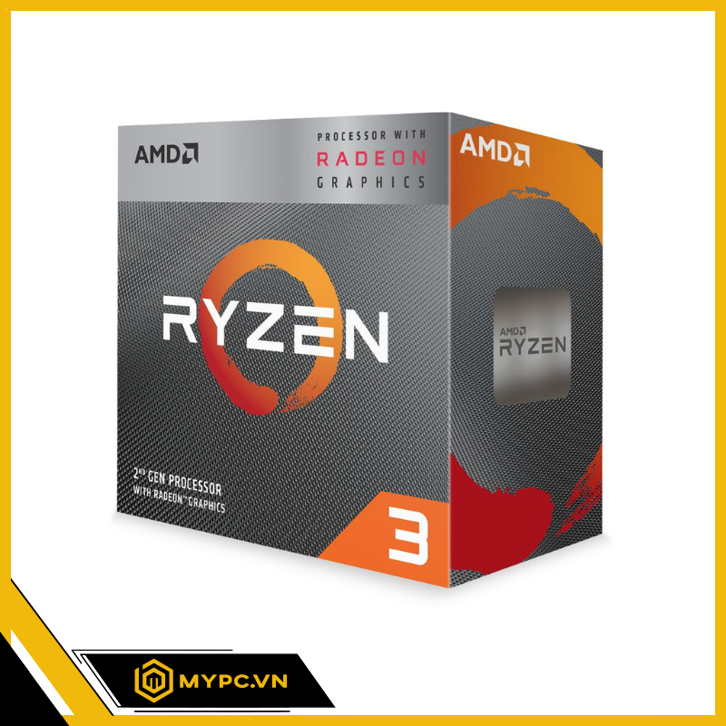 Hình ảnh CPU AMD Ryzen 5 3400G chính hãng với đồ họa tích hợp Radeon Vega 11, phù hợp cho máy tính học tập, làm việc và chơi game phổ thông.