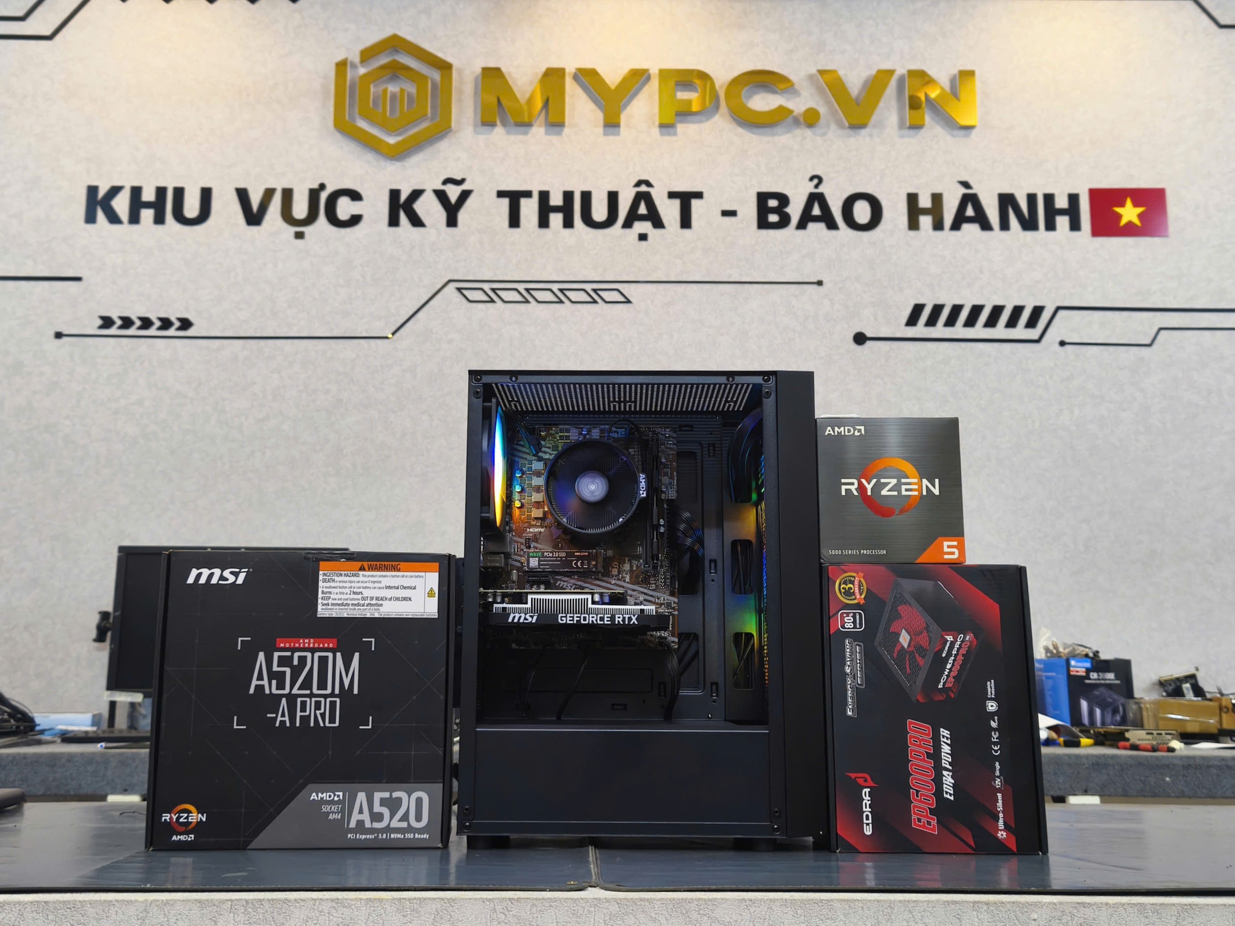 Full bộ PC Gaming Ryzen 5 5500 chiến tốt các tựa game FPS, MOBA