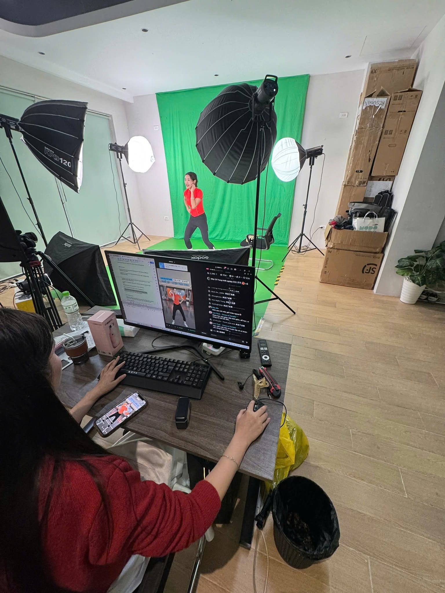 Livestream tách nền setup tại nhà