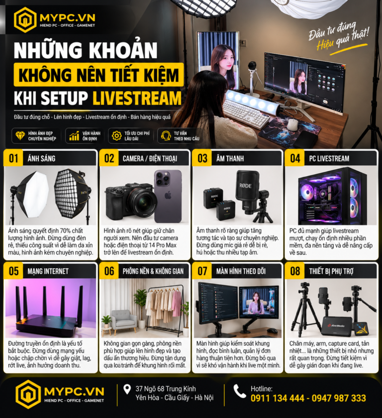 Những Khoản Không Nên Tiết Kiệm Khi Setup Livestream
