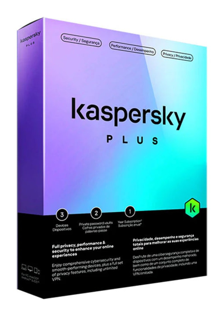 Phần mềm Kaspersky Plus 1 thiết bị/12 tháng